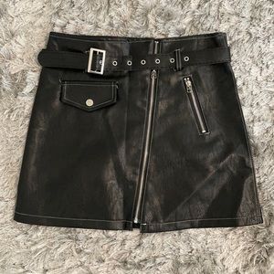 Mini Faux Leather Skirt